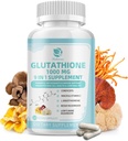 Glutathion-Ergänzung 1000 mg, Pilz-Ergänzung mit Vitamin C, Niacin - Leberentgiftung, Immununterstützung und Antioxidans, Reduzierte L-Glutathione 120 Vegan Kapseln - Non GMO