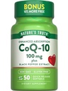Nature's Truth CoQ10 100mg | 50 Softgels | Plus Black Pepper Extract | Non-GMO und glutenfreie Ergänzung