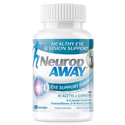 NeuropAWAY Eye Support Supplement 60CT mit Lutein N-Acetyl L-Carnosine S-Acetyl Glutathione N-Acetyl Cystiene Pterostilbene Lycopene Zeaxanthin zur Unterstützung gesunder Vision, hilft Blurry und trockenen Augen