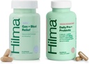 Hilma Healthy Gut & Bloat Support Bundle - Gas & Bloat Relief (50 Vegan Kapseln) mit Lemon Balm, Fennel & Peppermint Leaf + Daily Pre & Probiotic mit Kräutern (60 Vegan Kapseln) für ein gesundes Gut