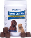 Revival Tiergesundheit Doc Roy's Derma Coat Plus Skin & Coat Supplement für Medium/Large Hunde - 60 ct Chews