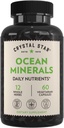 Crystal Star Ocean Minerals Supplement (60 Kapseln) – Tägliche Kräuterergänzung für Knochen Gesundheit & Collagen – Sea Buckthorn, Spirulina & Organic Alfalfa - Non-GMO