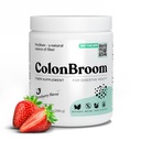 ColonBroom Psyllium Husk Pulver (Strawberry) - Colon Cleanse for Bloating Relief & Gut Health - Colon Broom Fiber Powder Drink - Vegan, Glutenfrei, Non-GMO Fiber Powder Supplement, 50 Portionen