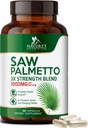 Saw Palmetto für Männer 1000MG - 3X Strength Prostate Health Supplement - Kräuterextrakt Ergänzung - Prostata Ergänzungen für Männer Gesundheit Unterstützung, Prostata Urinary & Hair Health Support - 60 Kapseln