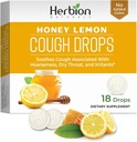 HERBION Naturals Hustentropfen, Nahrungsergänzungsmittel, Beruhigt Husten, für Erwachsene und Kinder über 6 Jahre, keine künstliche Geschmack, keine hinzugefügte Farbe (18 Graf (Pack von 1), Honig Zitronen)