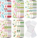 120 Stück Stoff Klebstoff Flexible Bandagen Bulk sortierte Formen und Muster Kleine bunte schöne Stoff Bandagen mit Non Stick Pad 3 x 1 Zoll für Schnitte Wound Scrapes Women(Flower)