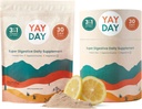 Verdauungsenzyme Prebiotic Fiber Supplement Powder Bundle - Daily Gut Health + Magnesium Powder for Deep Sleep, Regularity, Bloating & Constipation Relief - Citrus (37 Servietten)