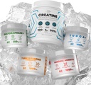 Bundle - Turkesterone & Tongkat Ali + Fadogia Agrestis + Creatine + Sulforaphane + TUDCA - Boost Stamina, Muskelwachstum, Lebergesundheit, Kognitive Funktion & Detox - Made in USA