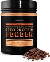 Sun Bay Organics Kürbis- und Milchdistel Seed Vegan Protein Powder - 1lb Canister - Kaffeepflanzenbasierte Proteinpulver Shake Mix - 13g Protein Blend - Soja, Milch, Zucker und Glutenfrei