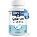 Freeda Kalzium Citrat – Kosher Vegan Knochenstärke Supplement – unterstützt Knochendichte & Muskelfunktion – Kalzium 1000mg pro Servierung – kein Vitamin D – (100 Tabletten)