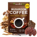 Pilz Kaffee (235g Supersize), 10 Superfood Pilze Mischung für Energie, Erholung & Fokus, Organic Instant Coffee Powder mit Lion’s Mane, Reishi, Chaga, Cordyceps, 8.28 OZ