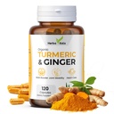 Kurkuma und Ginger Capsules| Kurkuma mit Ginger(120 Kapseln) 500mg|Beste Kurkuma mit Ginger Supplements3rd Party Lab getestet