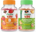 Lebensfähig B Complex Kids + Kurkuma Kinder, Gummis Bundle - Große Verkostung, Vitamin-Ergänzung, Glutenfrei, GMO frei, Kaugummi