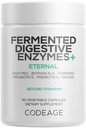 Codeage Fermented Digestive Enzymes Supplement 3-Monats-Versorgung - 14 Verdauungsenzyme, Probiotika, Präbiotika, Fermented Botanicals, Plant-Based Multi Pancreatic Enzymes - 1 Kapsel pro Tag - 90 Kapseln