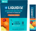 Liquid I.V.® Hydration Multiplier® - Tropical Punch - Hydration Powder Packets | Elektrolyt Pulver Getränke Mix | Günstig Single-Serving Sticks | Non-GMO | 16 Portionen (Pack von 12)