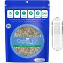 Capsuline Größe 1 - Klare leere vegane Kapseln - 5000 Zähler - Leere Veggie Pillen Kapseln - DIY Gemüse Kapsel Füllung - Leere Kappen - Kosher und Halal Zertifiziert - Nicht-GMO Zertifiziert