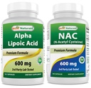 Best Naturals Alpha Lipoic Acid 600 mg & NAC N-Acetyl-Cystein 600 mg