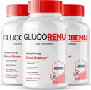 Gluco Renu Glyco Support Kapseln, GlucoRenu Health Support Ergänzung Pillen - Maximale Stärke, Gluco Renu Gesundheit & Wellness, Alle natürlichen Fortgeschrittenen Formel, GlucoRenu Kapseln Bewertungen (3 Pack)