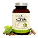 Herbal Roots Pure Organic Valerian Root Capsules - 900 mg - Non-Habit Forming ohne Melatonin, Non-GMO - 60 Count Vegan Capsules, Kräuterergänzung