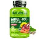 NATURELO Multivitamine für Teenage Girls/Boys, 60 Kapseln, Ganzes Essen Multivitamin mit Mineralien, Non-GMO, Vegetarisch