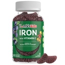 Eisen-Ergänzung für Kinder – 5 mg Kids Gummies mit Vitamin C – Great-Tasting Gummis Grape Flavor – Unterstützt Immungesundheit & Hilft mit Eisenmangel – Vegan, Kosher, Non-GMO – 60 Zähler