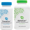 NeuroScience Mood + Adrenal Support Set - AdreCor + TravaCor (2 Produkte, 180 Kapseln, 60 Kapseln)