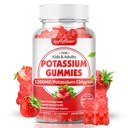 softbear Kalium Gummi für Erwachsene, Zucker freie Kalium Chloride Gummi 1200mg Unterstützung Beine Kramps & Elektrolyt Balance hohe Potenz Kaliumergänzung, Erdbeer Flavor 60 Count
