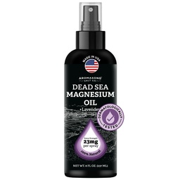Aromasong Magnesium Spray Lavender - Extra Strength (23mg in jedem Spritz) 8 Oz - Natürliches und reines Magnesiumöl Spray - Made in the USA - für Leg Discomfort und fördert einen ruhigen Schlaf