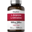 Piping Rock L-Arginin L-Citrulline Ergänzung 1500 mg | 120 Kapseln | Kostenlose Form Pillen | für Männer und Frauen | Non-GMO, Glutenfrei
