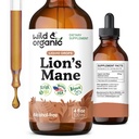Wild & Organic Lions Mane Liquid Drops - Brain & Focus Support - Lion's Mane Mushroom Supplement - Hericium Erinaceus Mushroom Drops - Vegan, Zucker & Alkoholfreie Extraktzutat - 4 fl oz