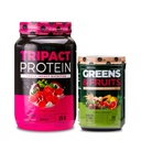 Nutrologie TRIPACT Protein Pulver, 7-in-1 Meal Ersatz Shake, Superberry (40 Servierungen) Greens & Fruits Powder-Naturally Sourced Superfood, Vanilla Cinnamon (30 Servierungen)