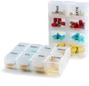 2 Packungen Wochenreise Pille Organizer Fall für Geldbeutel mit abnehmbaren 7 Tage Box, Modische Pille Behälter für Medizin, Vitamin, Ergänzung
