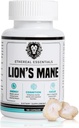 Lions Mane Mushroom Cognition Kapseln (120 Count) - Mushroom Powder Lion's Mane Extract - Gehirn Vitamine - Kognition - Fokus Supplement