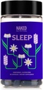 Naked Sleep - GABA L Theanine Natural Sleep Aid - Lemon Balm, Lavender und Melatonin für verbesserte Entspannung und Schlafqualität - Glutenfrei und vegetarisch - 30 Kapseln
