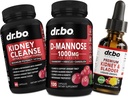 Kidney Cleanse & D Mannose Supplements - Kidney Detox & Bladder Support Liquid Drops Supplement, D-Mannose 500mg 1000mg Kapseln - DMannose Cranberry, Support Kidneys, Bladder & Urinary Tract Health