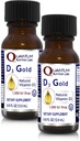QNL D3 Gold - Vitamin D Flüssigkeitstropfen - Knochenstärke-Ergänzung - Angebote Herz-Kreislauf- & Immununterstützung - Premium Health & Wellness Produkt - 0.43 fl oz (2 Pack)