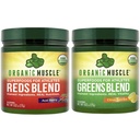 Bio Muscle Vegan Greens and Reds Superfood Powder - USDA Organic & Plant Based Red Juice & Green Juice Powder Bundle for Energy, Focus, Digestion & Immune System - Non GMO 30 Servis