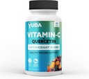 Yuda Quercetin Ergänzungen mit Vitamin C 1000mg - Super C Vitamin & Quercitin Formel für Immununterstützung angereichert mit Elderberry & Rose HIPS - Fördert eine gesunde Immunantwort - 90 Tabletten
