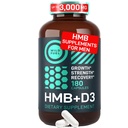 WILD FUEL 3.000mg HMB Supplement Plus Vitamin D3 - Muskelwachstum, Stärke, schnelle Workout Erholung HMB Ergänzungen für Männer und Frauen - Calcium Beta-Hydroxy Beta-Methylbutyrat - 180 Kapseln