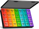 XL Large Weekly Pill Organizer 4 Mal am Tag, 7-Tag Pillen Boxen und Organizer AM PM, Big Compartments Pill Case, Monatliche Medikamente Organizer 28 Tage Spender für Fischöle
