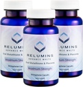 Relumins Advanced White Glutathione Capsules - Max Strength Brightening Supplement mit ALA, Placenta, Rose HIPS & Vitamin C - Kämpfe Oxidative Stress, Unterstützt Collagen & Made in USA - 3 Flaschen
