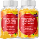 BionerLab Magnesium Glycinate Kaugummis (600mg) für Kinder & Erwachsene Frauen Männer - Vegan-Komplex mit Calcium Kalium Vitamin D B6 L-Theanin - Zucker & Glutenfrei - Orange Flavor