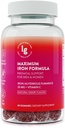 Iron Gummies – 20 mg High Absorption Iron + Vitamin C, B12 & Folate – Vegan, Non‑GMO, Gluten‑Free – Energy & Anemia Support – 60 Ct