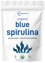 Bio Blue Spirulina Powder (Phycocyanin Extract), 60 Portionen - No Fishy Smell, 100% Vegan Protein aus Blue-Green Algae, Natürliche Luminous Food Coloring für Glatteien, Backen, Getränke & Kochen