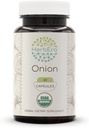 HerbEra Zwiebel USDA Organic 60 Kapseln | Natürliche Kräuterergänzung | Zertifizierte organische vegetarische Kapseln und Organische Zwiebel (Allium cepa) Getrocknete Birne (60 Kapseln)
