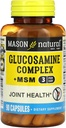 MASON NATURAL Glucosamine Complex Plus MSM mit Vitamin C - Unterstützt Gelenke Gesundheit, verbesserte Flexibilität und Mobilität, 90 Kapseln