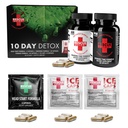 Rescue Detox 10 Tage Permanent Detox Kit - 132ct Capsules | Umfassende Vollkörperreinigung mit Bonus Instant ICE Caps