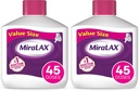 MiraLAX Gentle Constipation Relief Laxative Pulver, Hocker Weichmacher mit PEG 3350, arbeitet natürlich mit Wasser in Ihrem Körper, keine Harsh-Seiteneffekte, Osmotic Laxative, 1 Physician Empfohlen (Pack von 2)