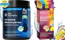 KEY NUTRIENTS Kreatin Monohydrat & Hydration Packets Bundle – Unflavored Micronized Creatine Powder (60 Servierungen) + Elektrolyt-Pulverpakete (10 Servierungen) – Boost Strength, Hydration & Recovery