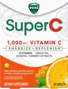 Vicks Super C Energize + Wiederholen Tag Nahrungsergänzung mit Vitamin C, B Vitamine, Grüner Tee, Ginseng und Kurkuma Extrakte zu helfen, um essentielle Vitamine aufzufüllen*, 28 Kapseln